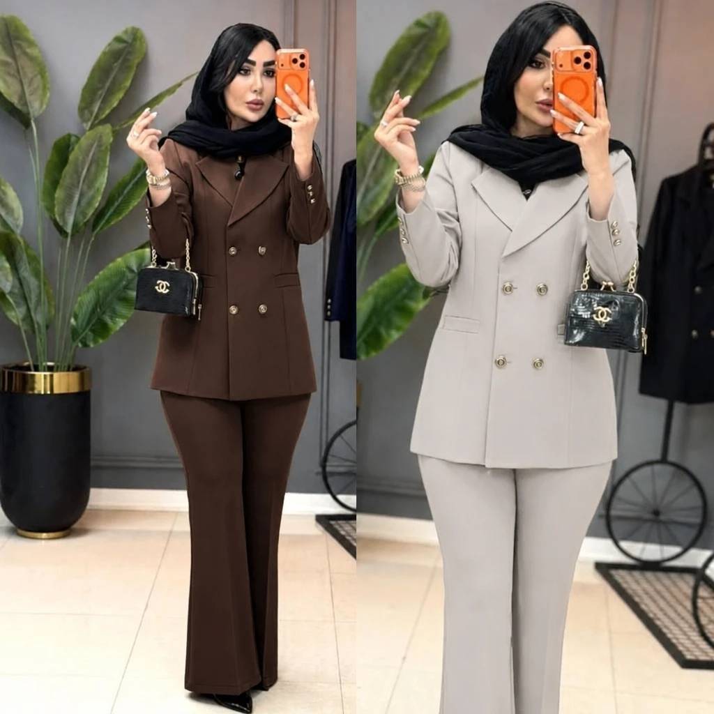 کت شلوار زنانه با جنس بزیاق