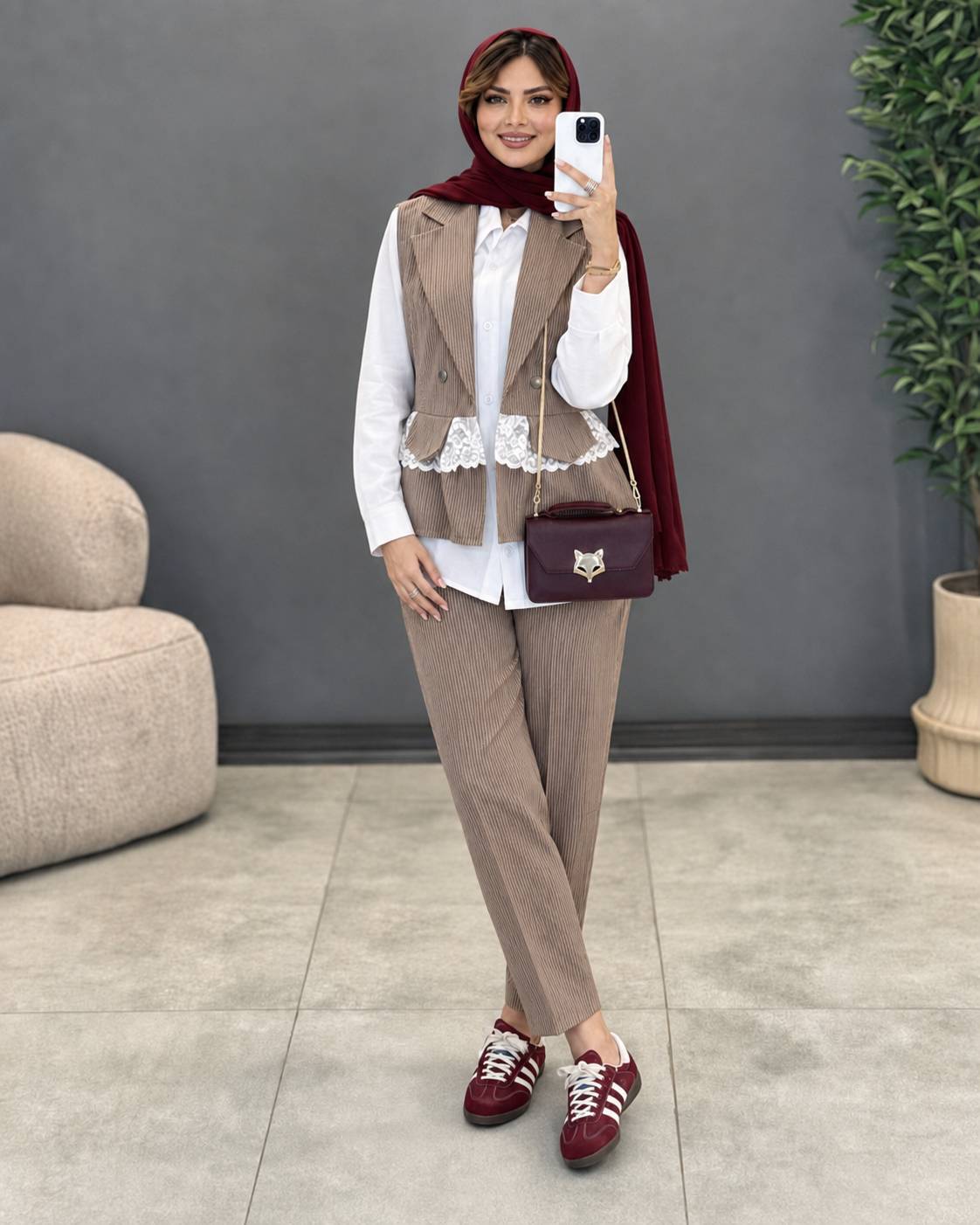 ست سه تیکه شومیز وست شلوار بهیمن زنانه