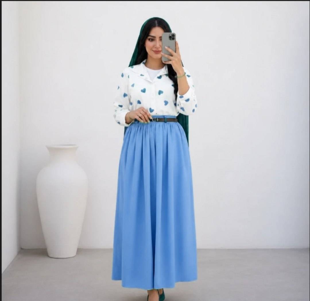 شومیز دامن زنانه (ست سه تیکه قلبی پرنسس)