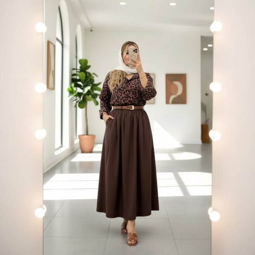 شومیز دامن زنانه مدل پلنگی