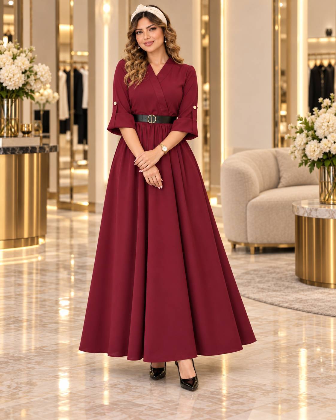 پیراهن بلند الیزه زنانه مدل آنجولینا