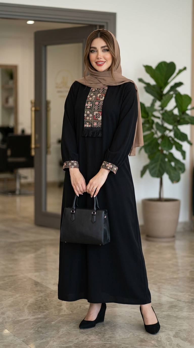 مانتو عبایی سوزن دوزی پروا زنانه