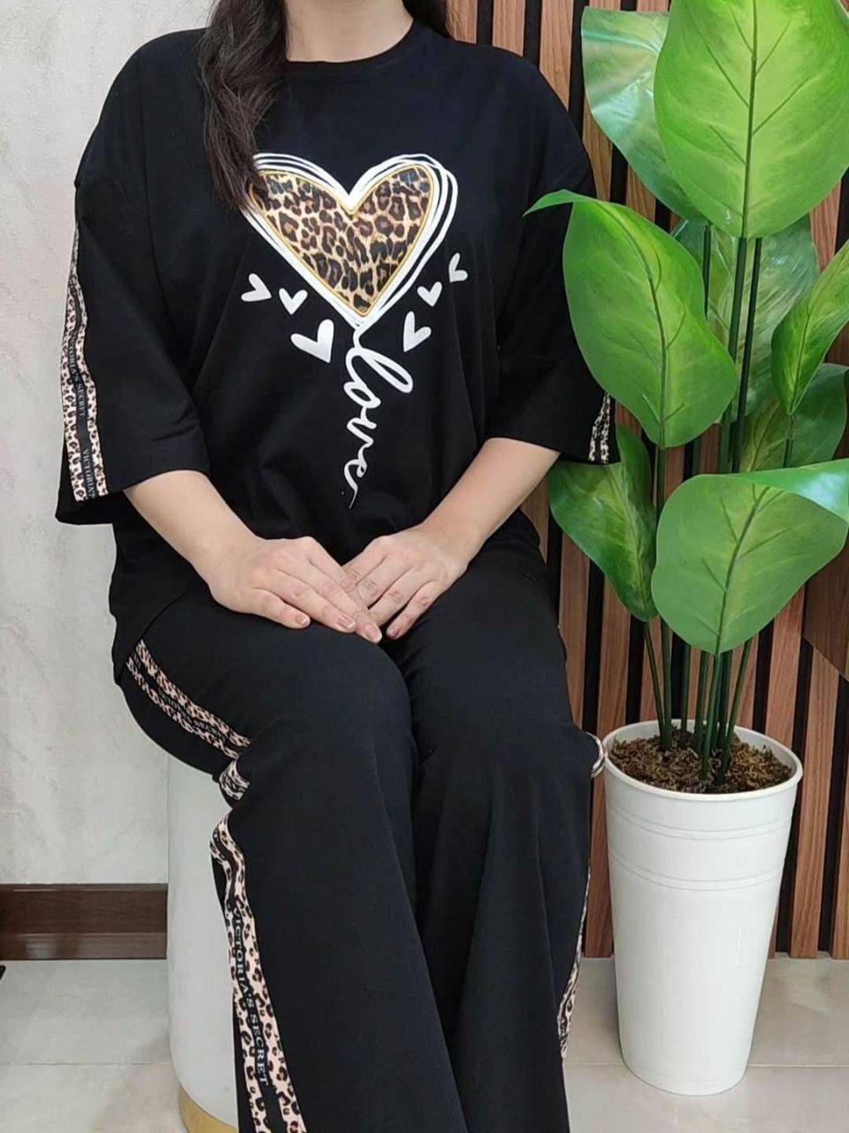 تیشرت و شلوار زنانه مدل ست آمون