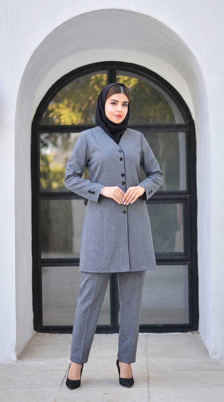 مانتو شلوار زنانه اداری مدل مینو