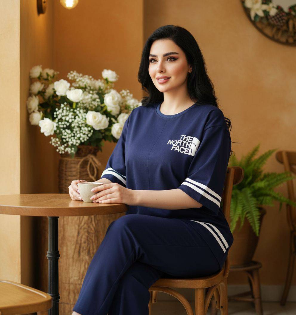 ست تیشرت شلوار North face زنانه