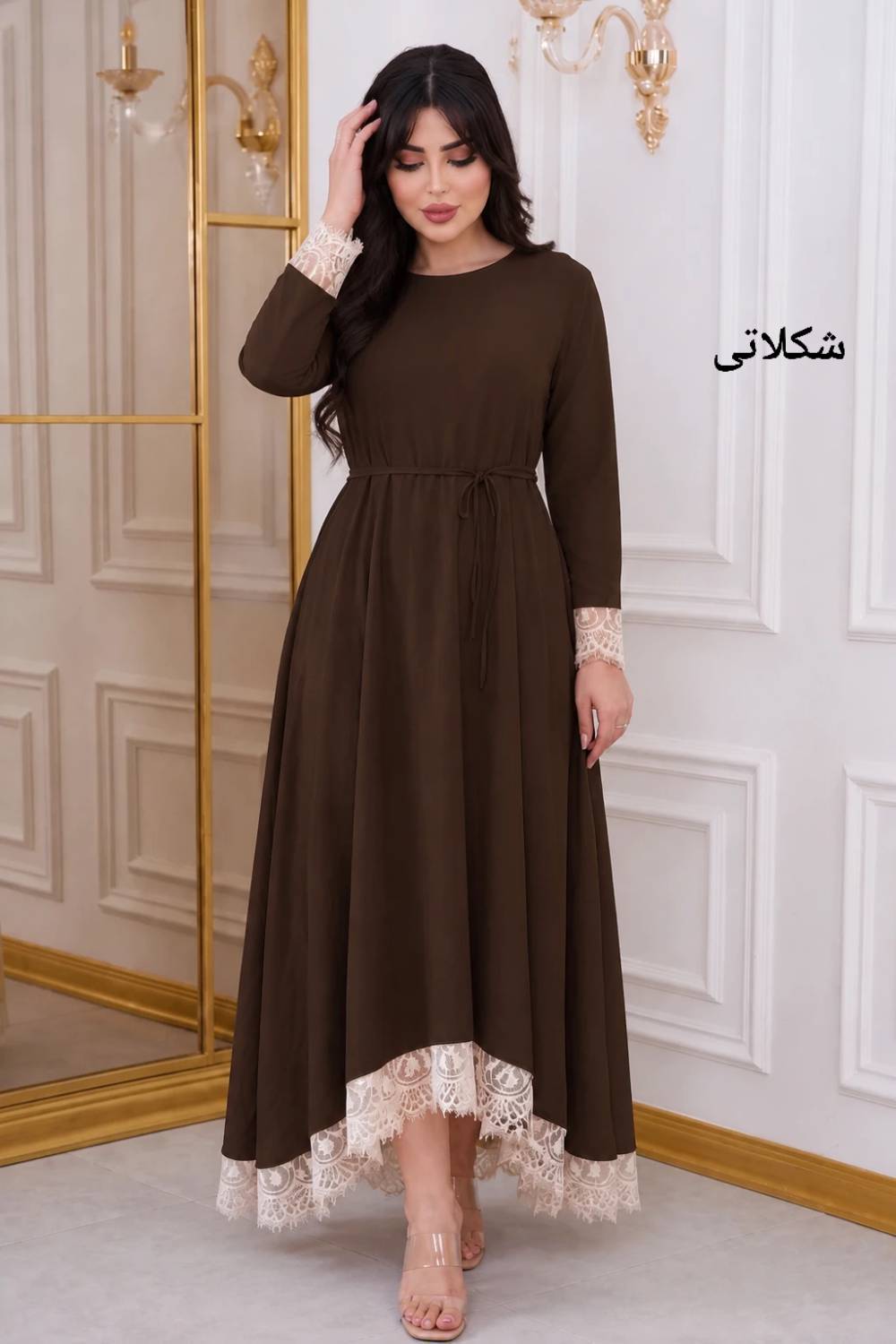 پیراهن بلند ناناز با جنس مازراتی