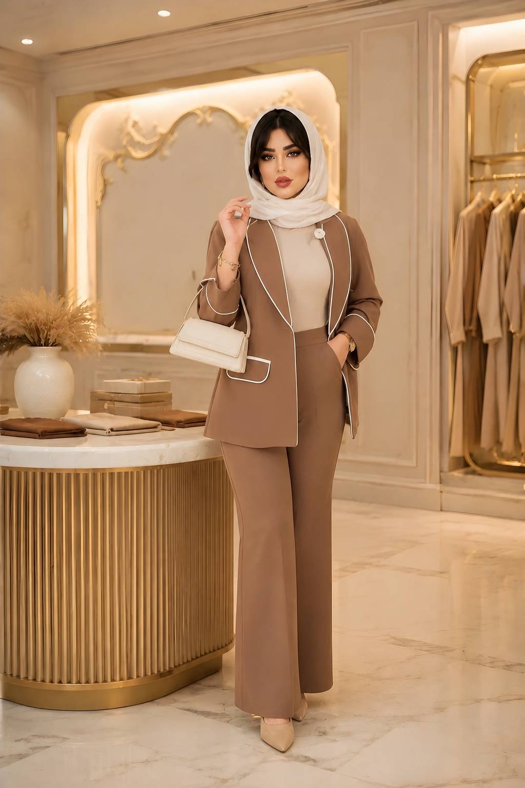 کت شلوار  زنانه ترلان یا زنانه مغزی دوزی