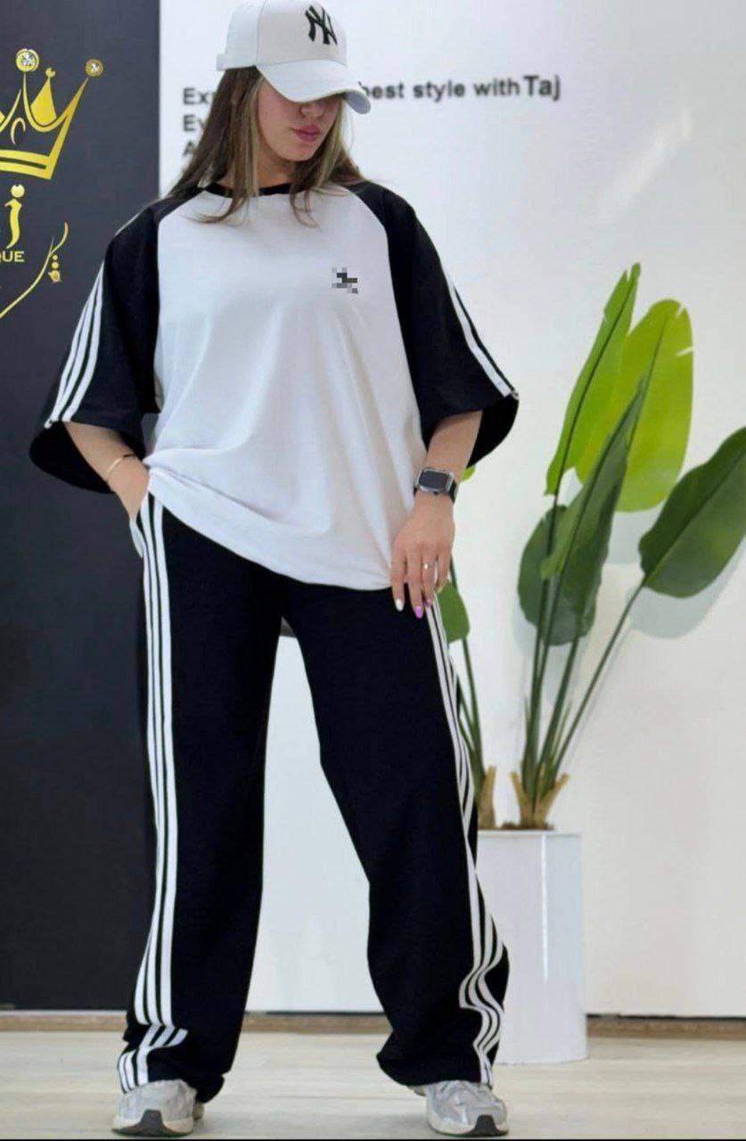 ست تیشرت و شلوار مدل تبسم زنانه